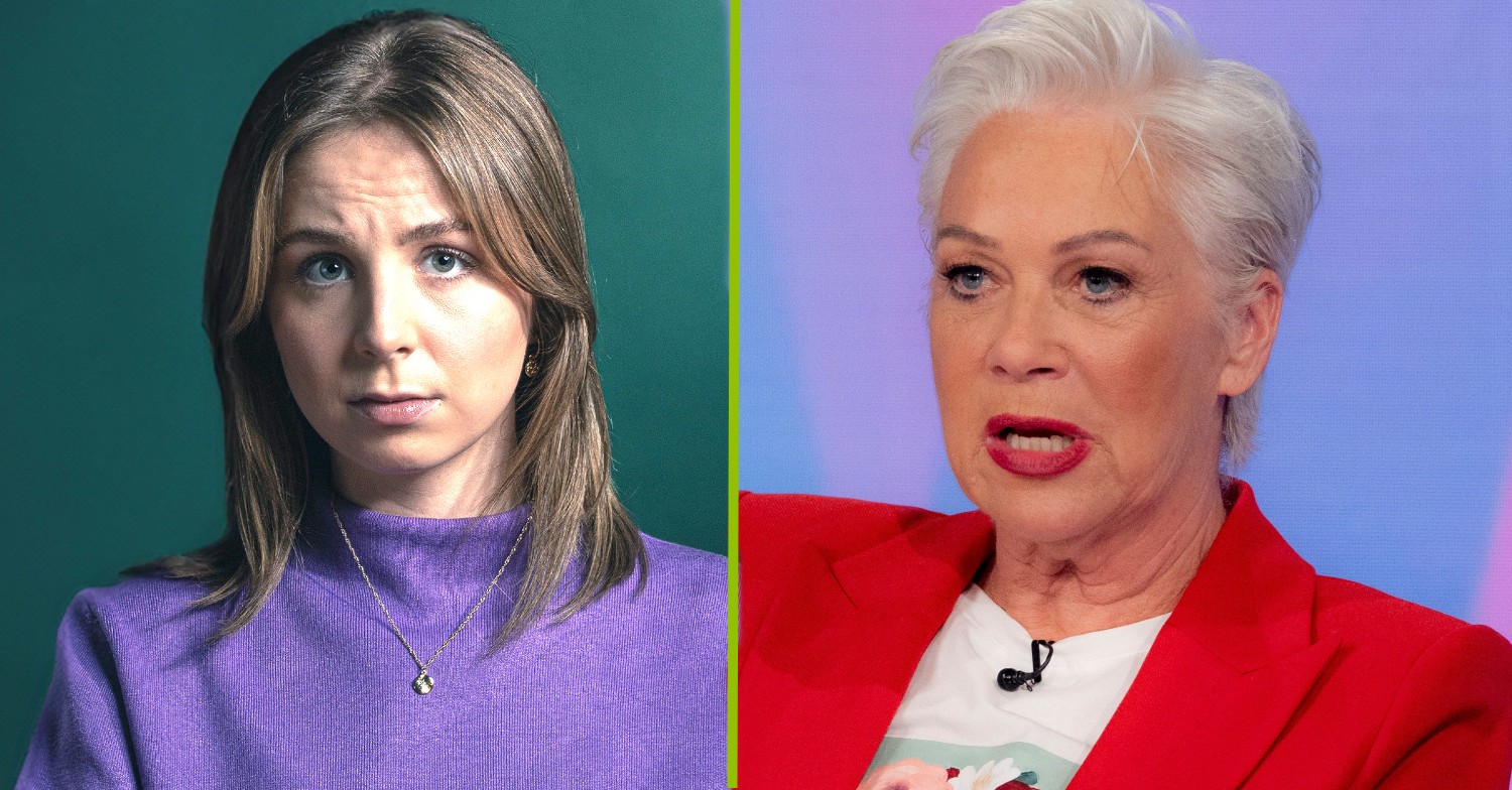 Belle Dingle and Denise Welch split pic (Credit: ITV/Shutterstock/Comp Emmerdale Insider)