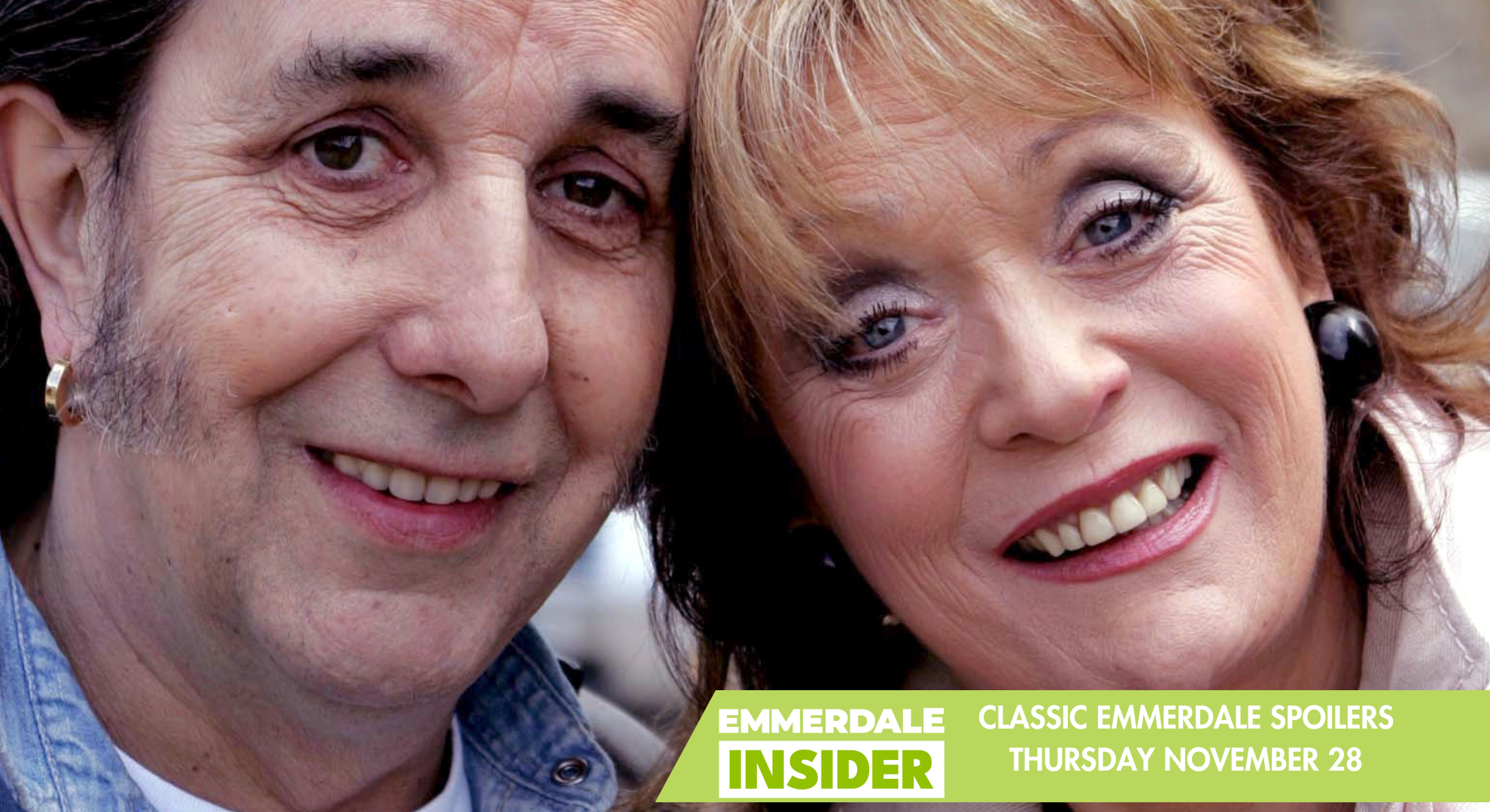 Bobby-John and Lesley for Classic Emmerdale (Credit: ITV/Shutterstock/Comp Emmerdale Insider)