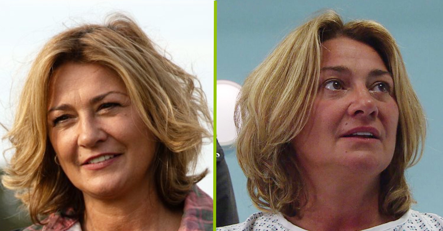 Moira returns and fans are baffled over her new blonde highlights ahead of brain op