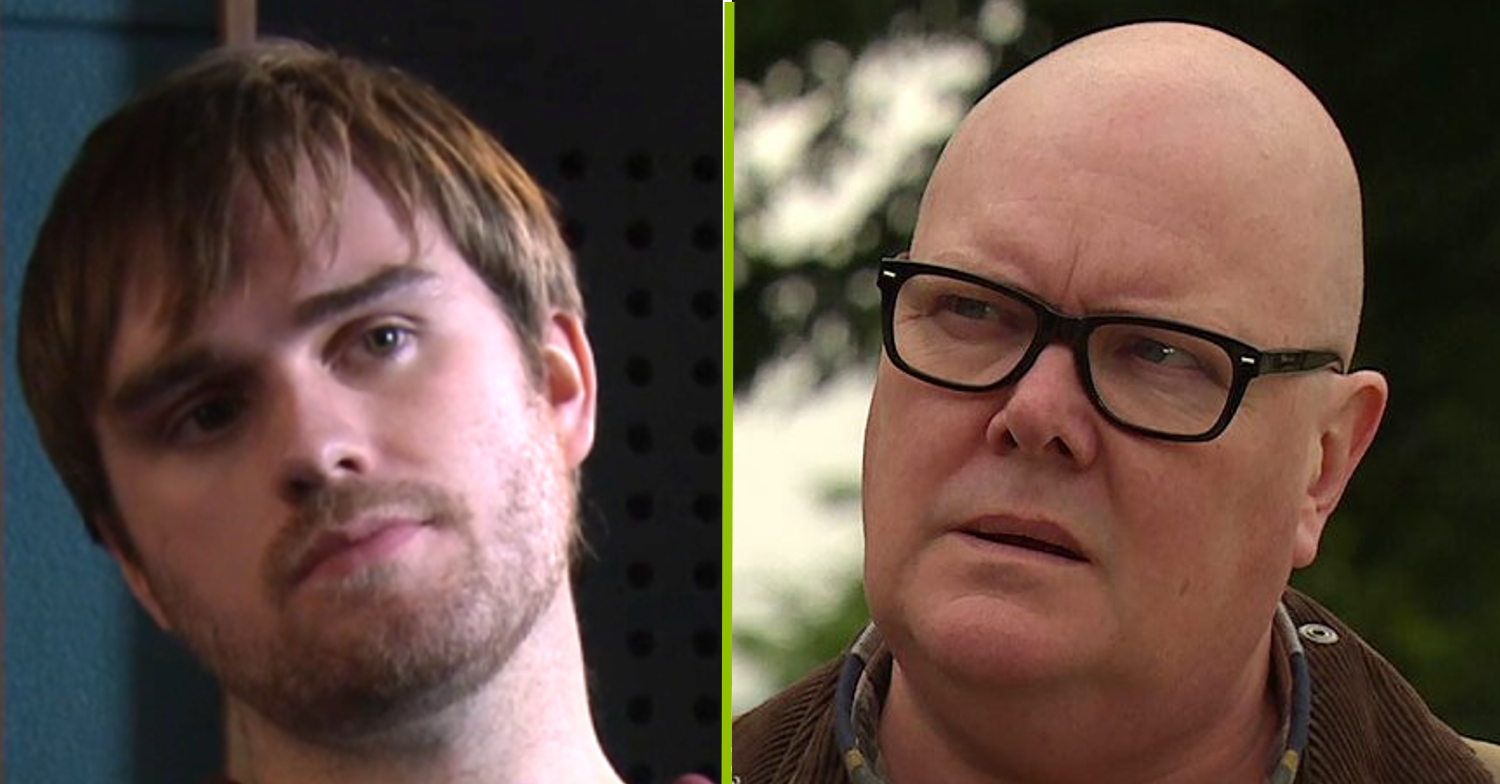 Composite image of Tom and Paddy on Emmerdale (Credit: ITV/Composite: EI)